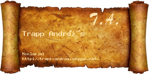 Trapp András névjegykártya
